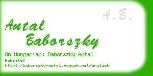 antal baborszky business card